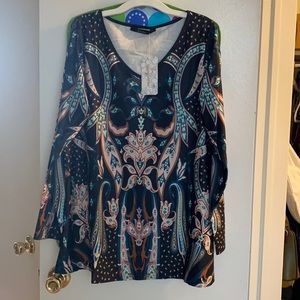 Multi pattern shirt